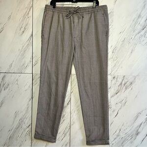 H&M Plaid Business Pocket Stretch Pants SZ L
